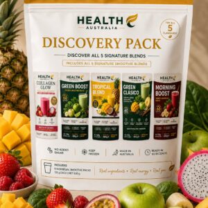 Health C Australia Discovery Pack containing all five signature frozen smoothie blends
